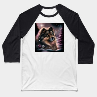 Finnish Lapphund In Winter Magic Baseball T-Shirt